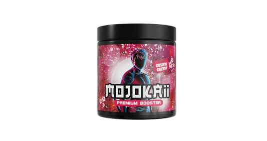 MOJOKAII Kirsche Gaming Booster – 250g (50 Portionen) – Pre Workout Energy Pulver