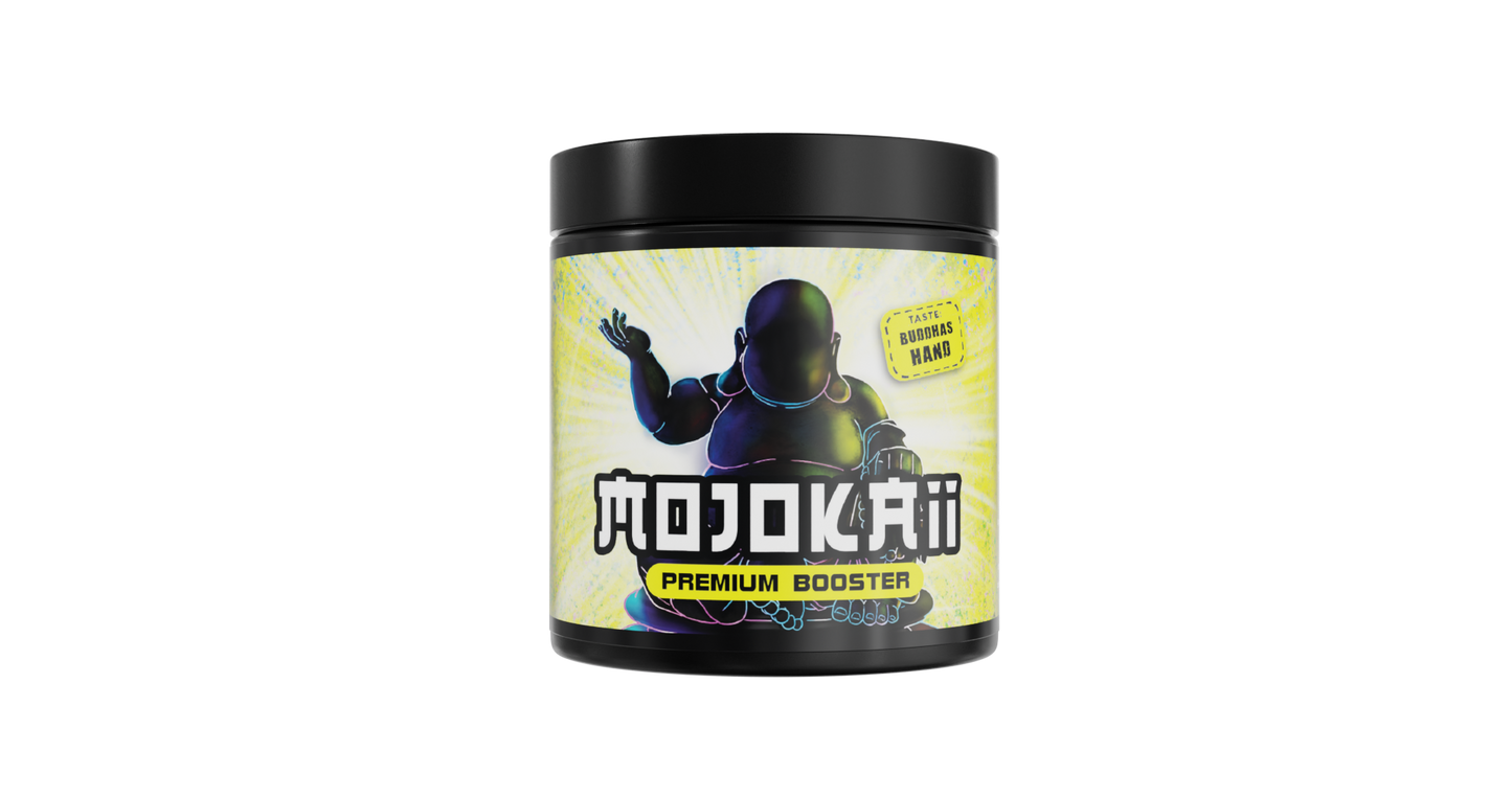 MOJOKAII Zitrone Gaming Booster – 250g (50 Portionen) – Pre Workout Energy Pulver