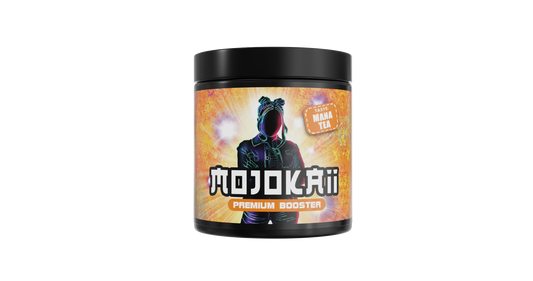 MOJOKAII Ice Tea Pfirsich Gaming Booster – 250g (50 Portionen) – Pre Workout Energy Pulver